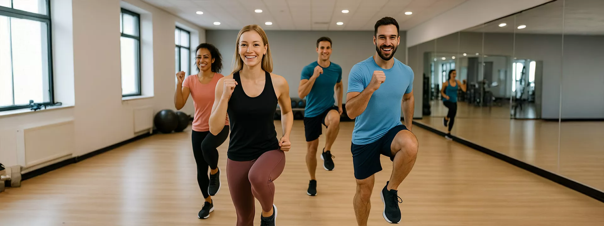 Gruppenfitness: Gemeinsam
mehr <span class="text-accent">erreichen</span>. Header Hintergrund